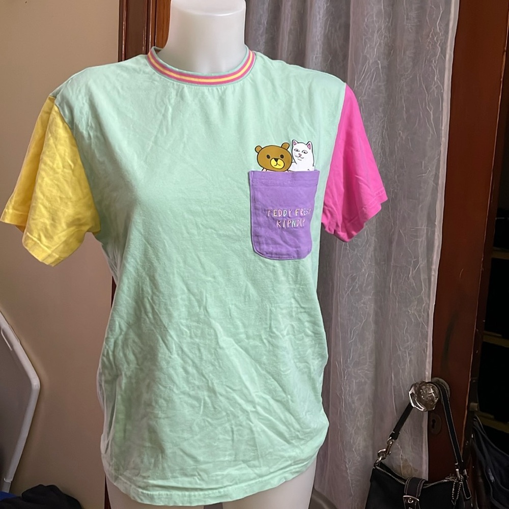 Teddy Fresh Rip n Dip Collab Color Block Pocket Tee
